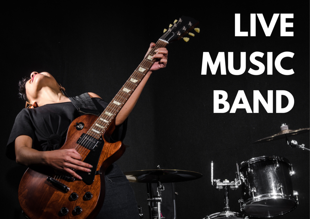 White Black Modern Live Music Poster
